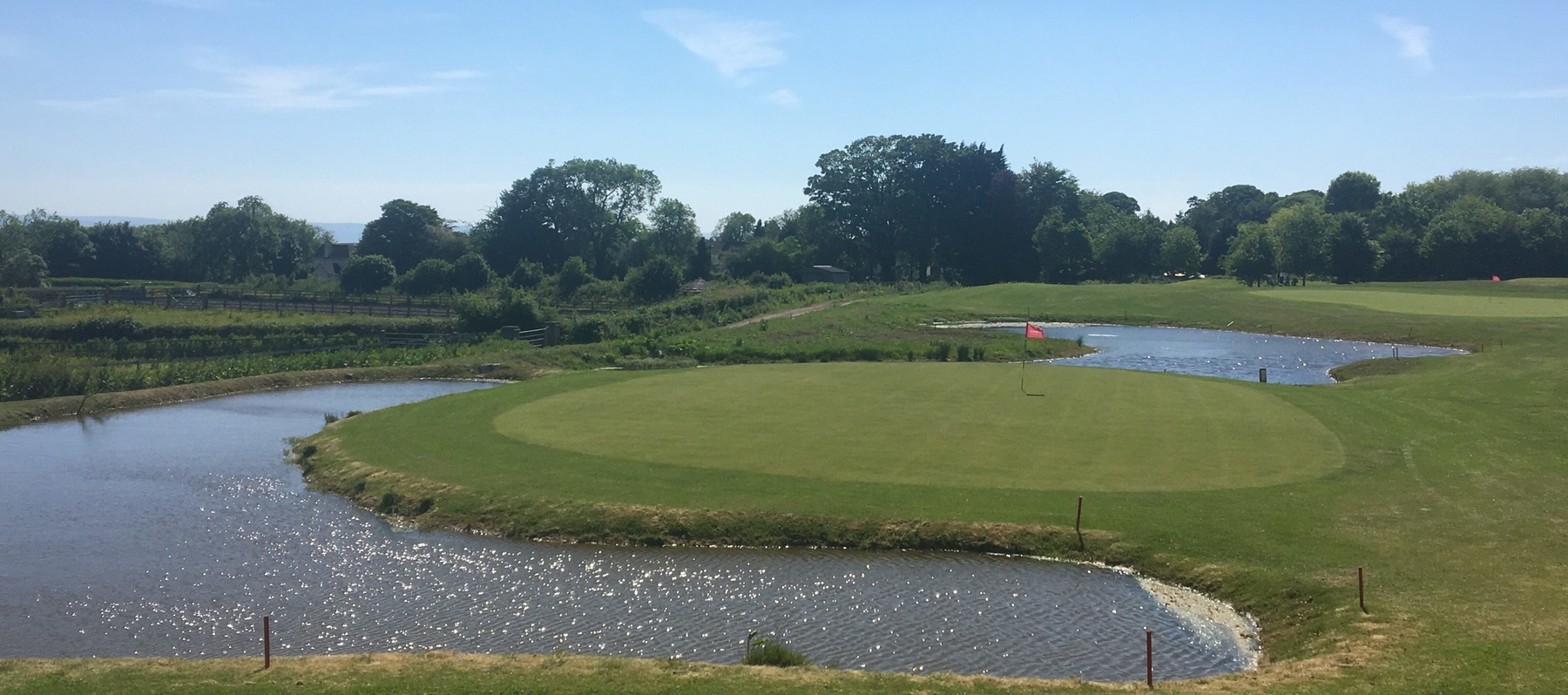 New green at the 8th hole on the Button Gwinnett course