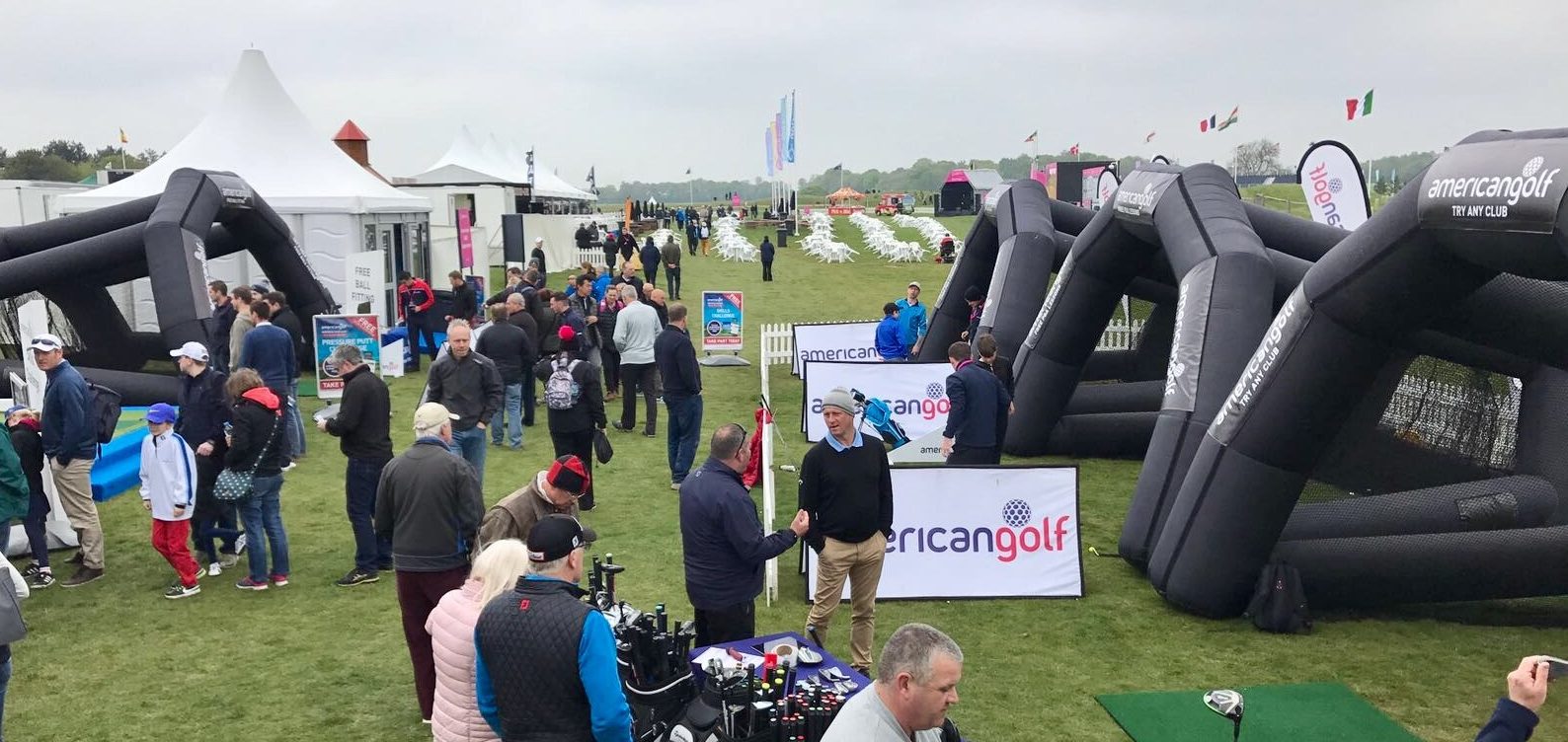 The fan zone at Golf Sixeslast weekend