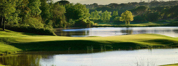 The iconic 13th of PGA Catalunya Resort’s Stadium Course