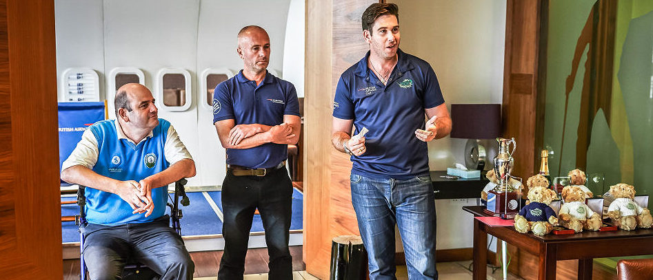 Cae Menai-Davis (right) speaks at the 2015 UK Disabled Open