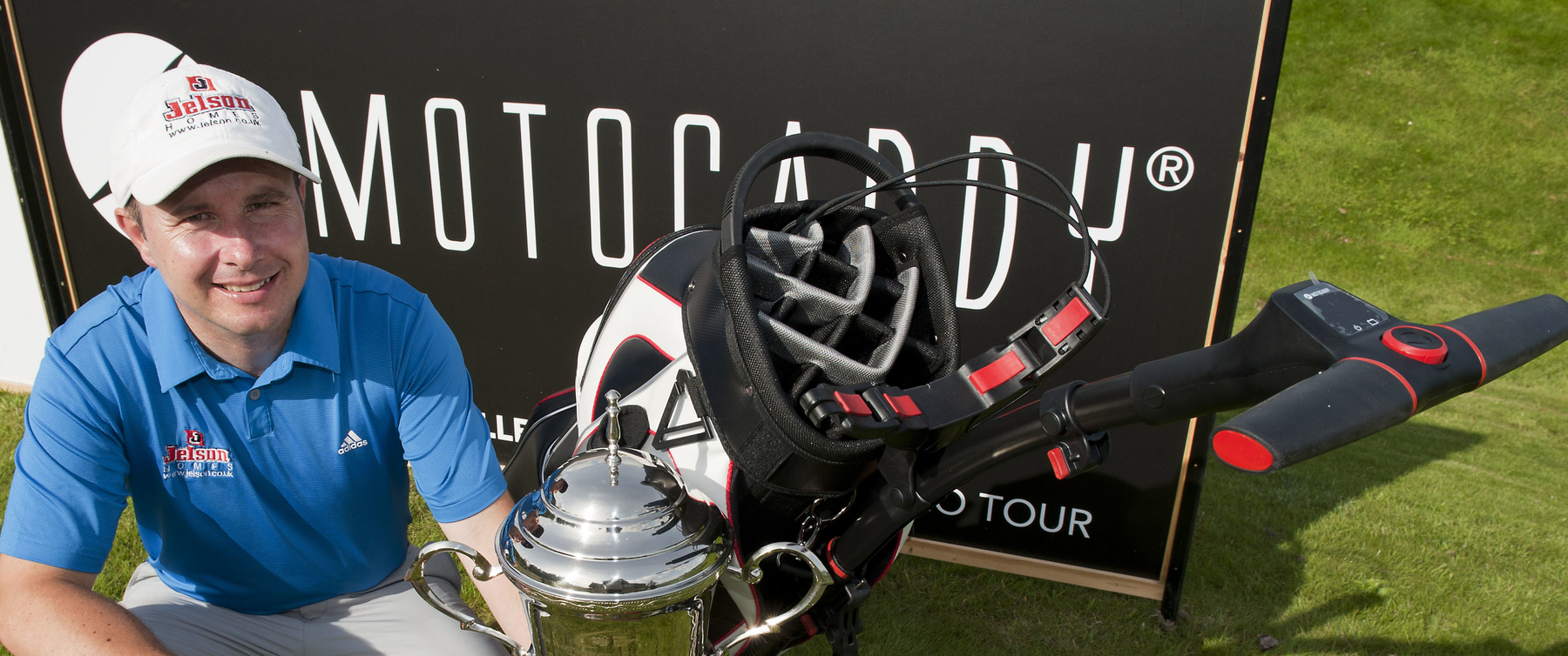 Matthew Cort winning last year's Motocaddy Masters at The Carrick.