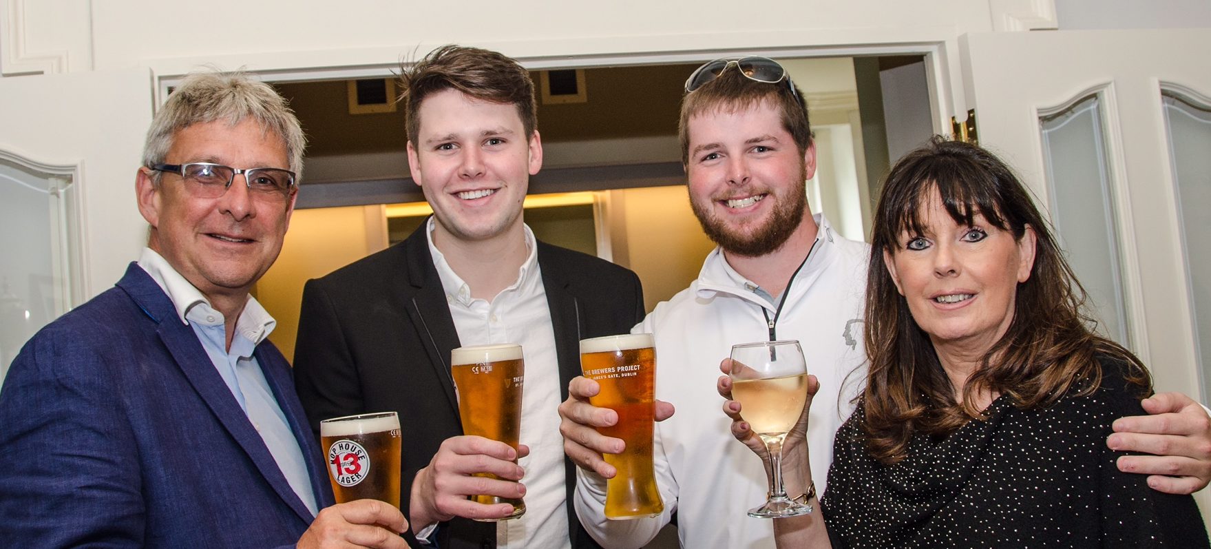 Marty Carr with Gerry's children Adam, Jordan and wife Fidelma