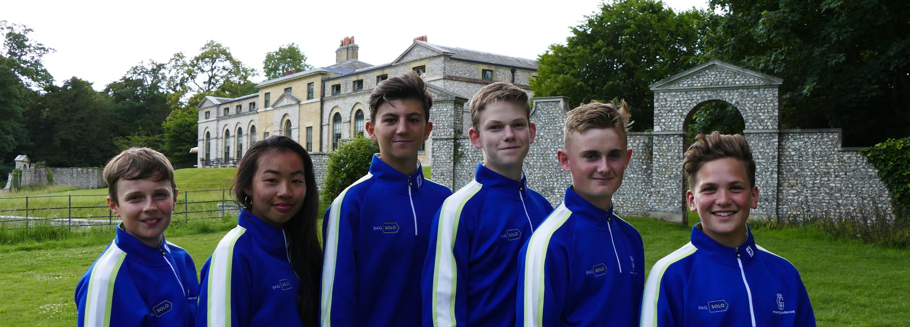 Goodwood Juniors model their bagSOLO kit (photo Lara Johnson)