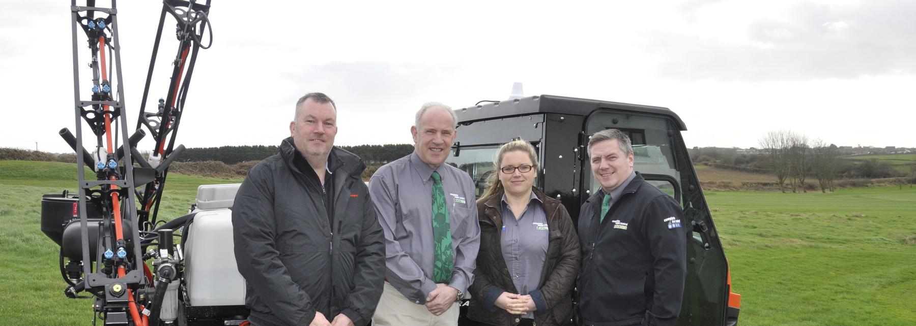From left: Jon Morgan, sales manager at Keith Morgan Mowers; Alan Abel, Sarah Philips, Chris Philips - directors of Complete Weed Control South and Central Wales