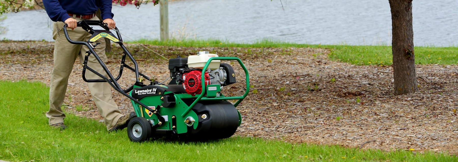 Designed for the professional who wants core-type aeration at a high rate of speed, the Ryan Lawnaire IV is ideal for golf course and landscape applications

