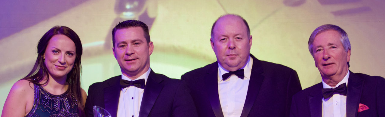 ÒIGTOA 2017 GOLF RESORT OF THE YEAR AwardÓ WINNER- The Roe Park Resort, Limavaddy accepted by Terry Kelly and Michael Marshall also pictured is Leanne Rice, Tourism Northern Ireland and IGTOA Member Pierce Wall, Ireland Golf.