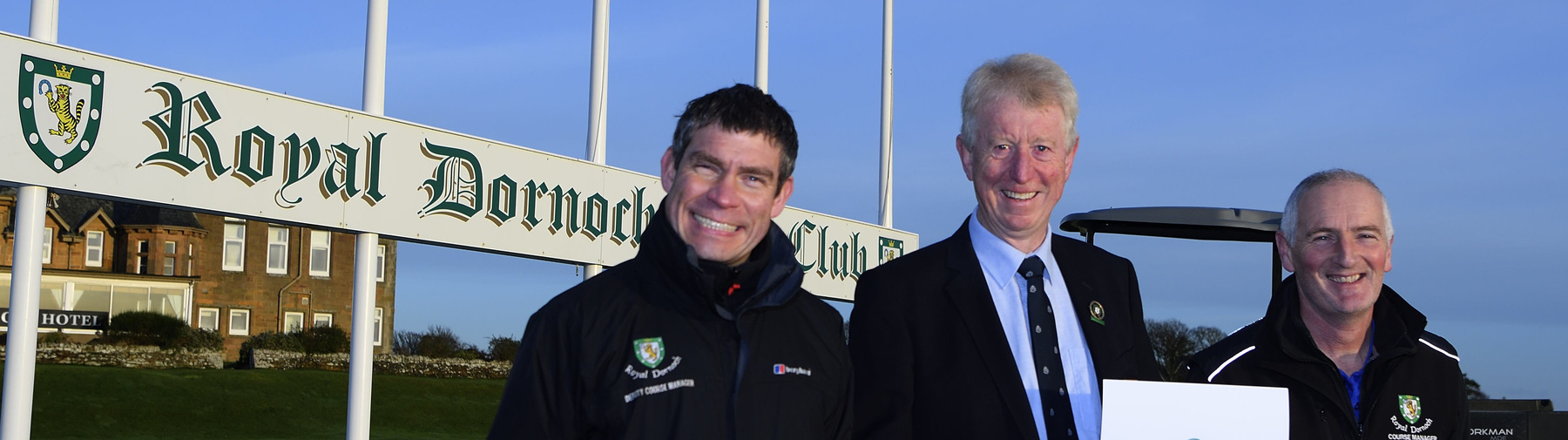 Royal Dornoch Golf Club 2017 Captain and Head Greenkeeper,Deputy Greenkeeper with Certificate,Dornoch,Highlands,Scotland.