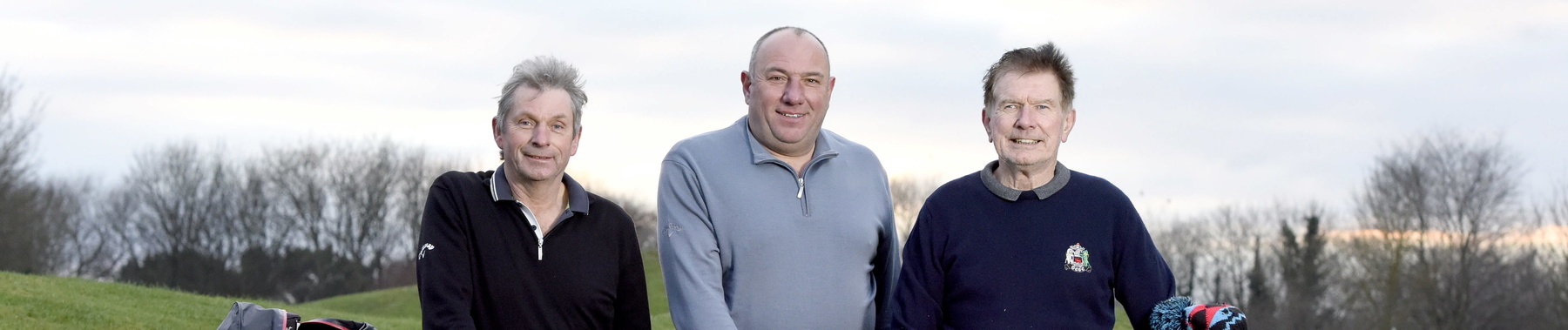 Pictured from left: Alan Green,  Milos Bilic, and Michael Bidmead at the 15th hole at Oxford Golf Club

Three golfers all got a hole in one on the 15th hole on the same day at Oxford Golf Club. 

© Tom Harrison/Solent News &amp; Photo Agency
UK +44 (0) 2380 458800