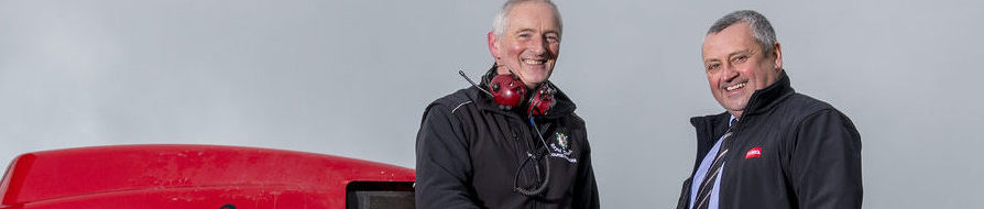 Royal Dornoch’s course manager Eoin Riddell, left, with Reesink’s David Raitt