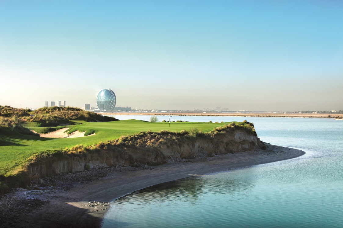 The 13th hole at Yas Links