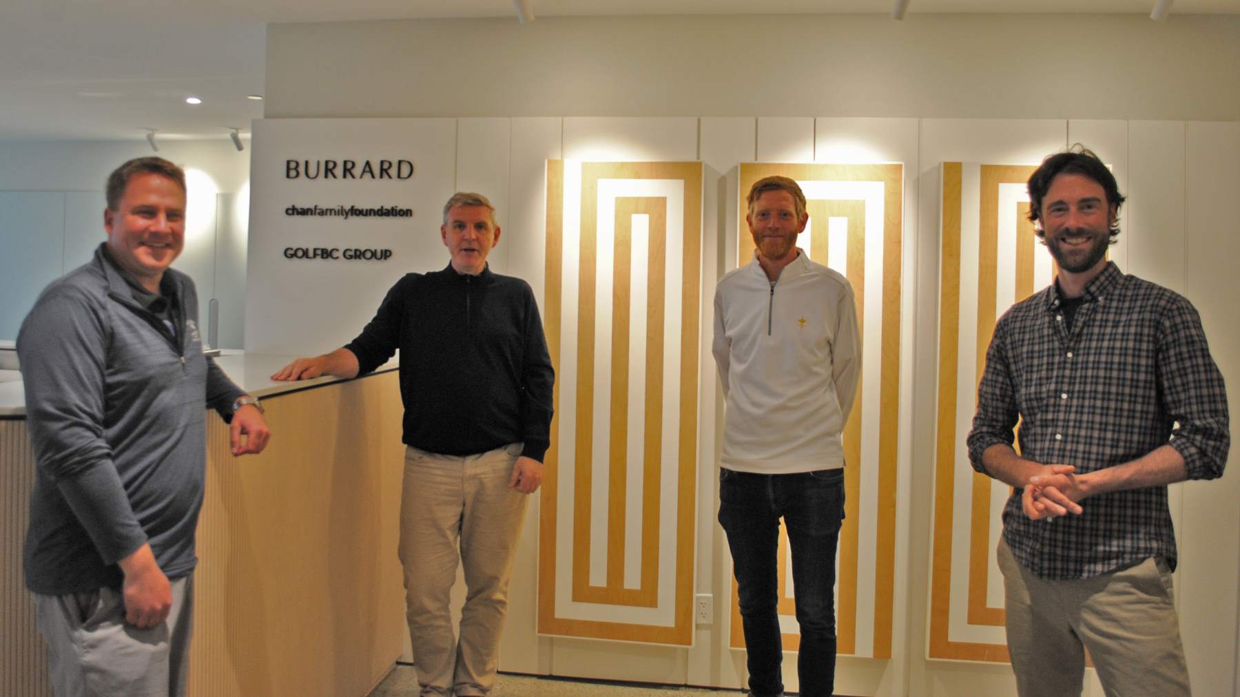 From left Brett Finlayson, Andy Hedley, Alex Hay and Oliver Tubb at BC Golf Group HQ in Vancouver
