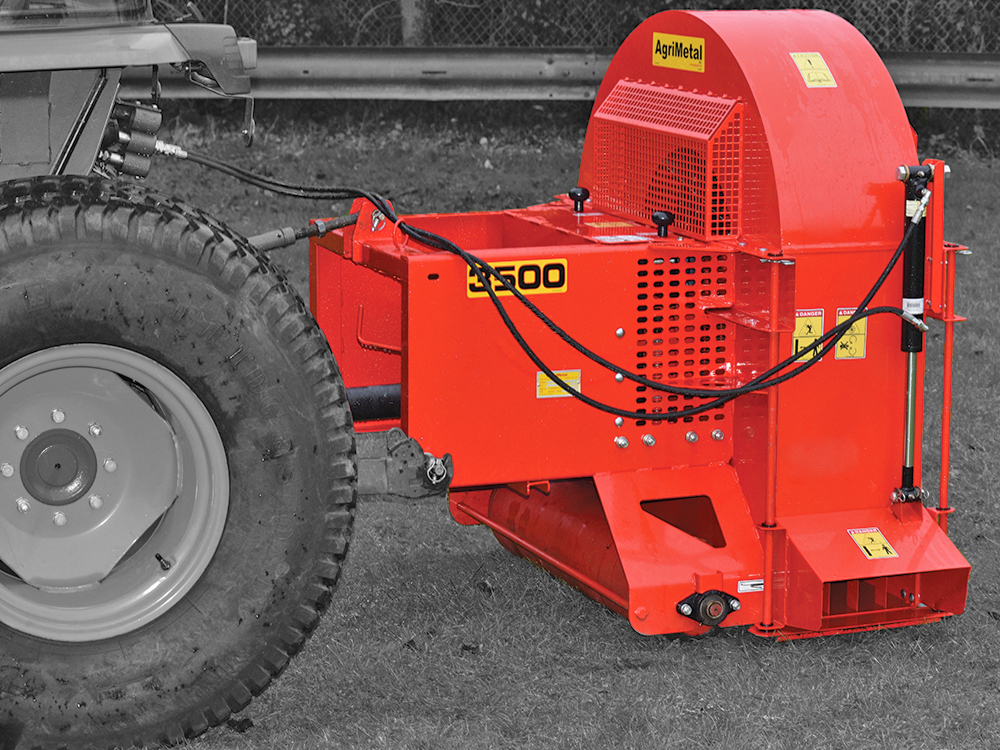 The tractor mounted BW3500 leaf and debris blower, part of the AgriMetal range