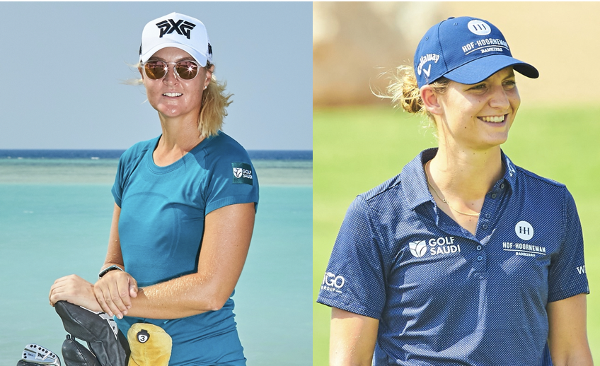 Golf Saudi ambassadors Anna Nordqvist and Anne van Dam
