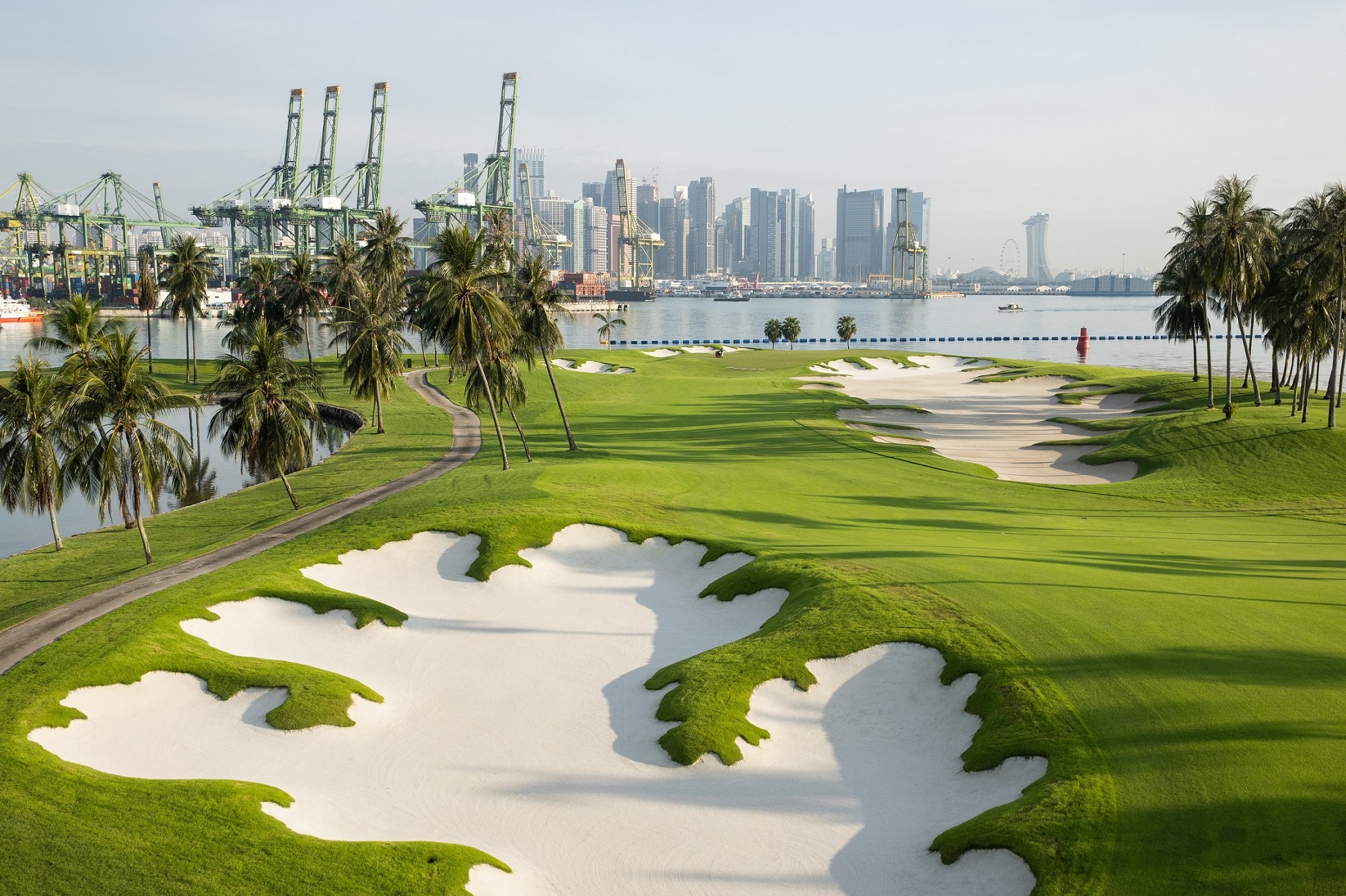 The Serapong's 5th hole has seen extensive renovations to its bunkers