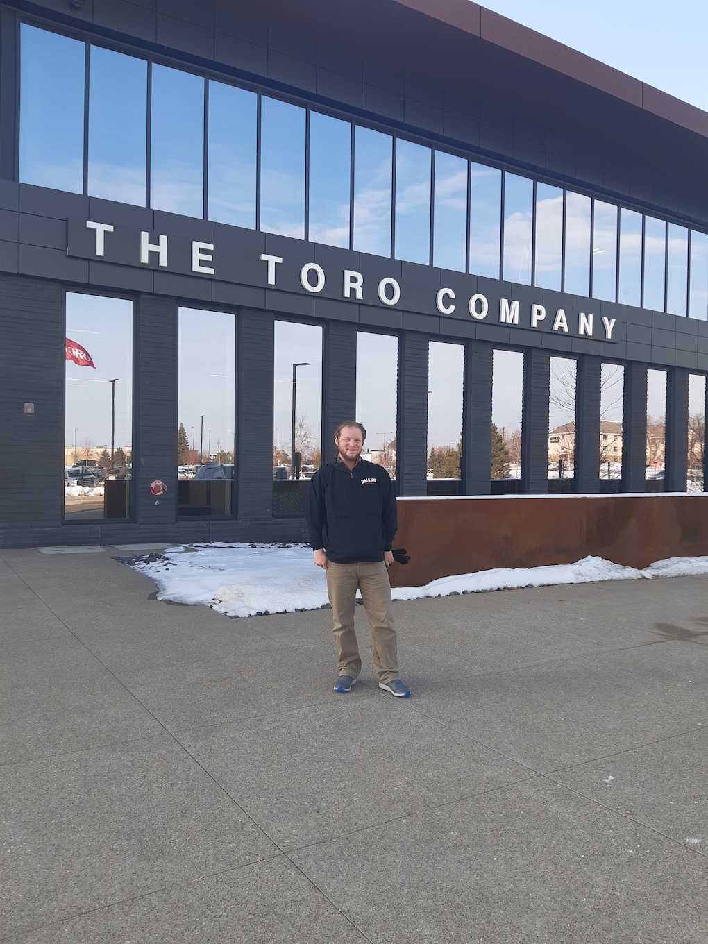 2019 winner Jason Norwood visiting The Toro Company headquarters in Minnesota as part of his prize for winning. Entries for the 2021 competition are now open