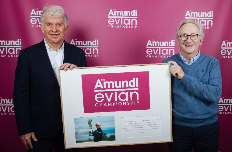 Yves Perrier, Chief Executive Officer of Amundi (left) & Franck Riboud, Chairman of the Evian Championship