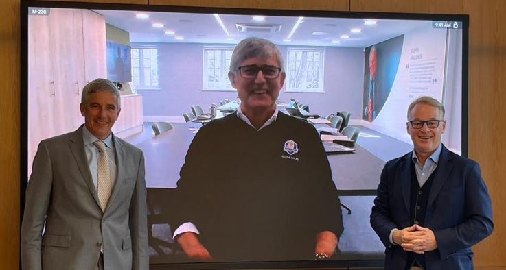 Jay Monahan, David Williams and Keith Pelley (photo credit European Tour)