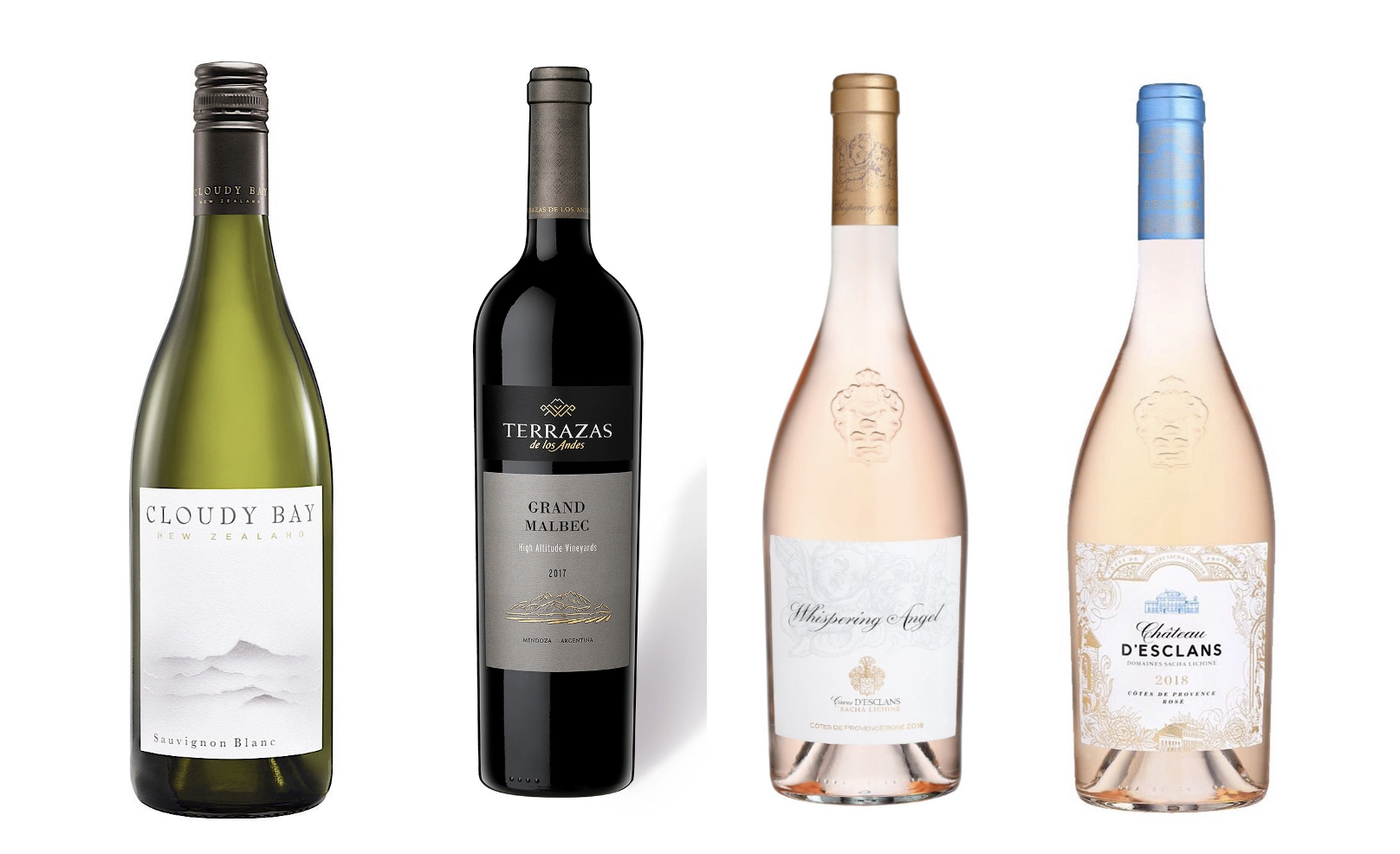 Some of the wine brands which will be served at European Tour events held in England, Scotland &amp; Wales this summer