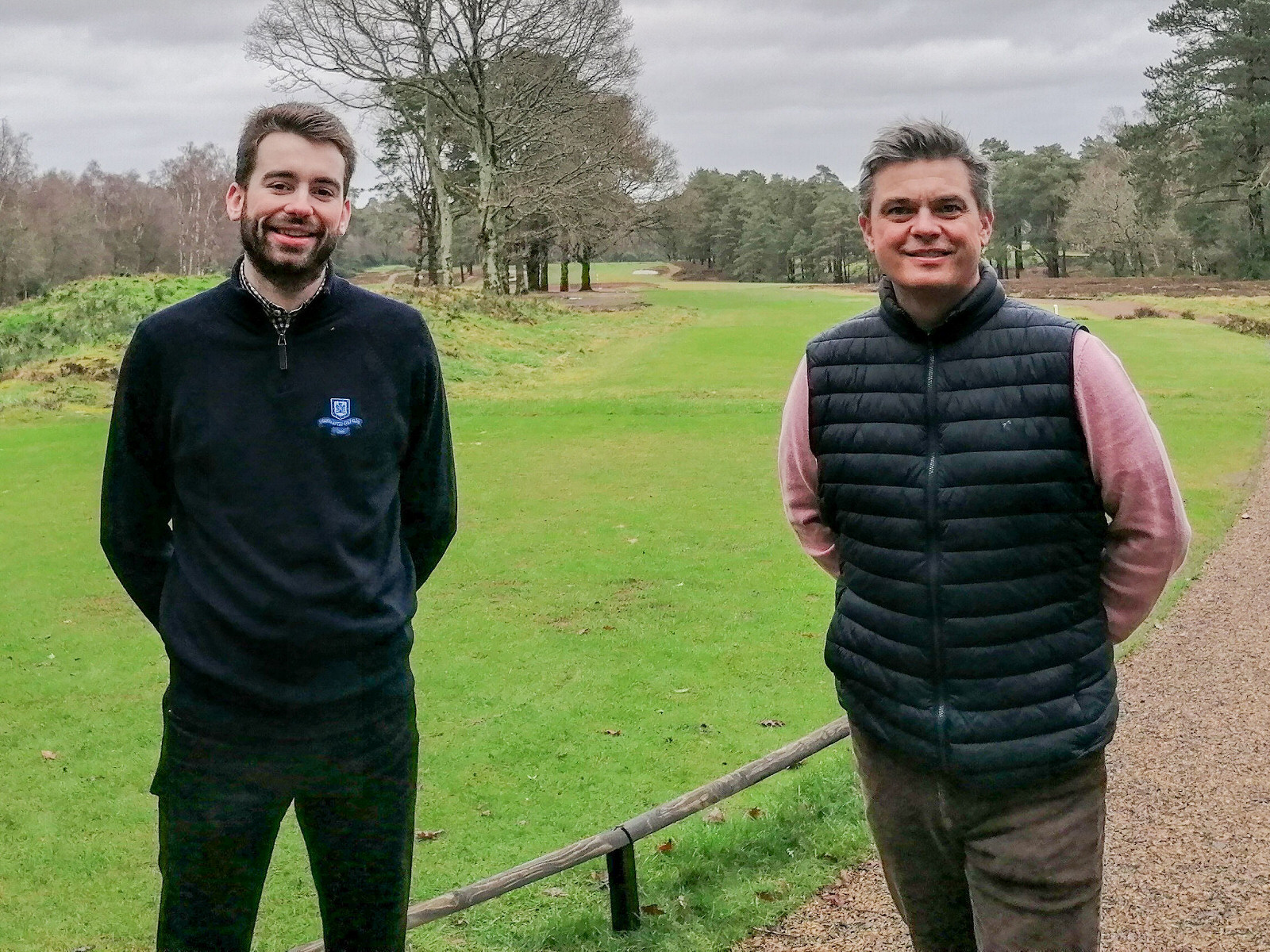 Ben Hunter (left) with Stuart Gillett at Berkhamsted Golf Club