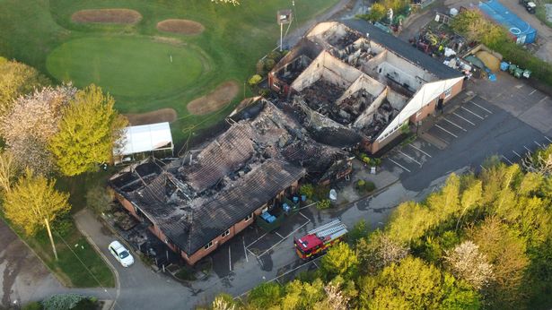Lutterworth Golf Club's clubhouse was destroyed by a fire on May 1