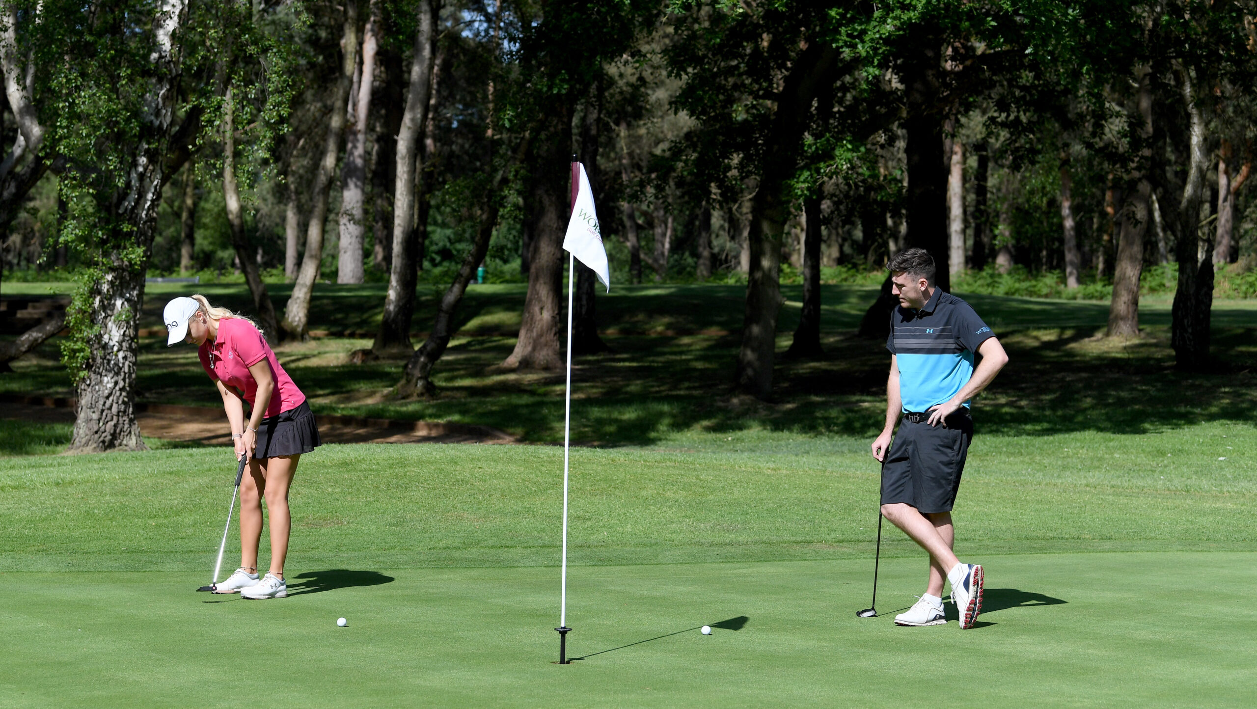 Social Distancing at Woburn Golf Club on May 27, 2020  (Photo by Ross Kinnaird/R&amp;A/R&amp;A via Getty Images)