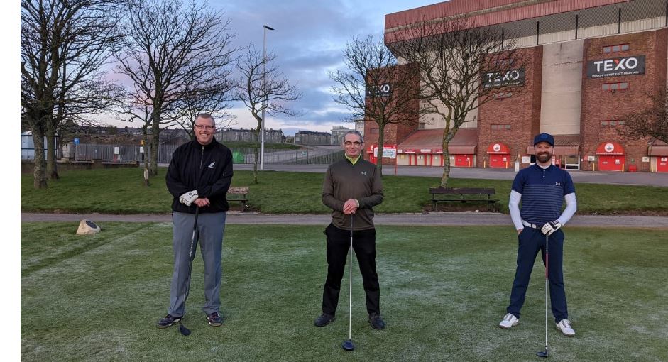  (from left) William Pirie, John Wood and Scott Davidson.