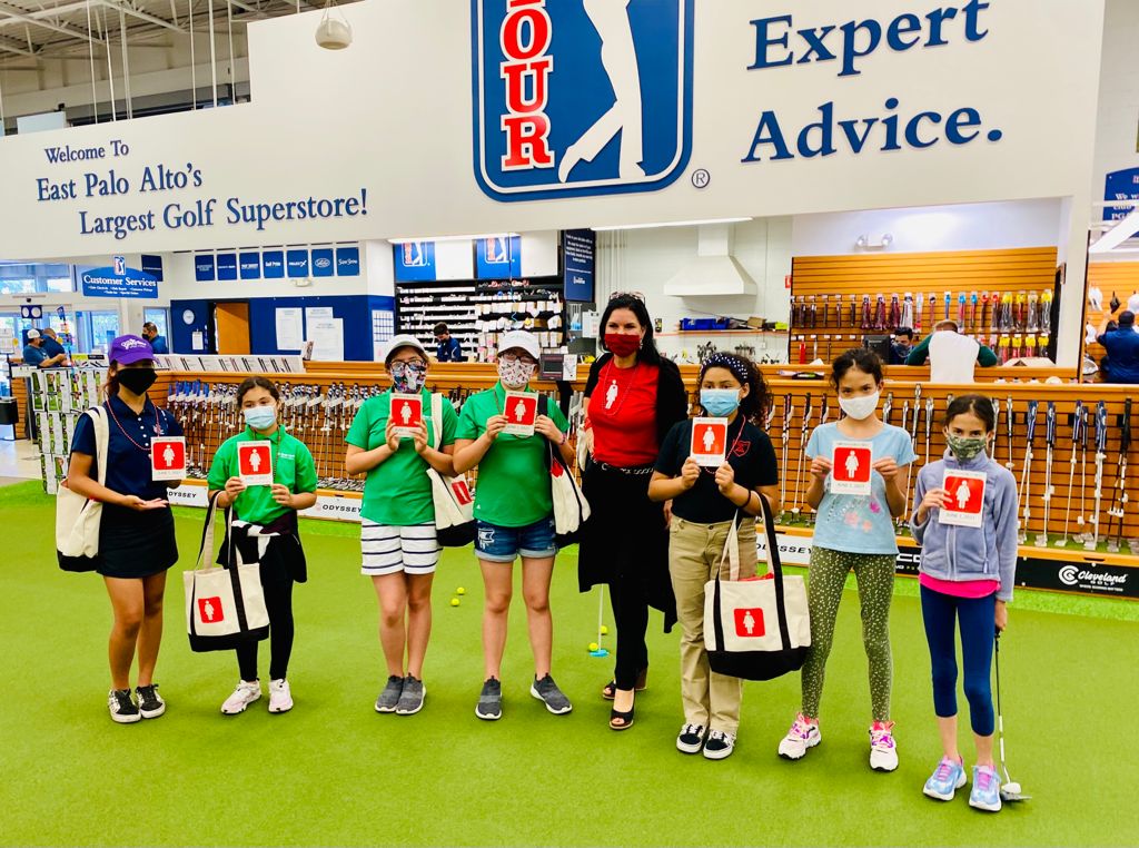 Women's Golf day founder Elisa Gaudet at PGA TOUR Superstore in Palo Alto, USA