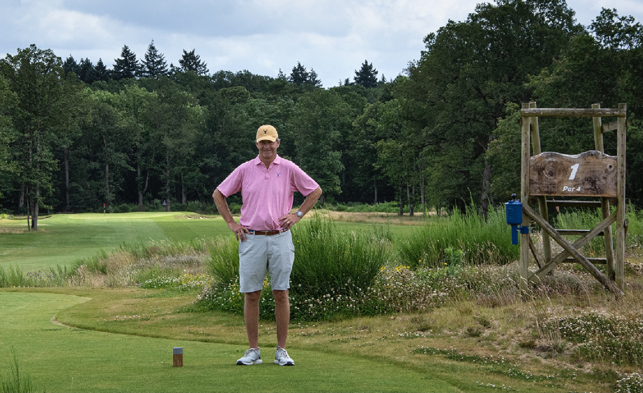 Gil Hanse on the first tee of the New Course at Les Bordes