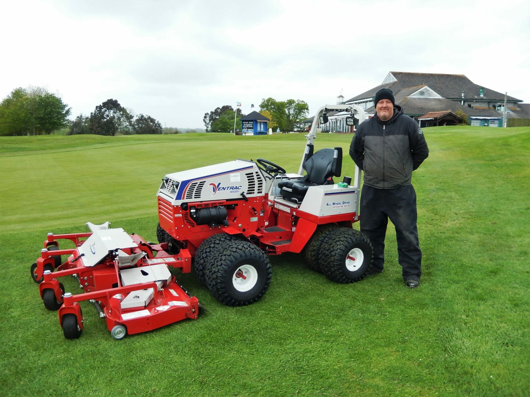 Head greenkeeper Warren Moss likes the versatility and slope climbing attributes of the Ventrac