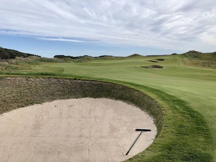 Dumbarnie 7th Hole featuring EcoBunker's synthetic bunkering