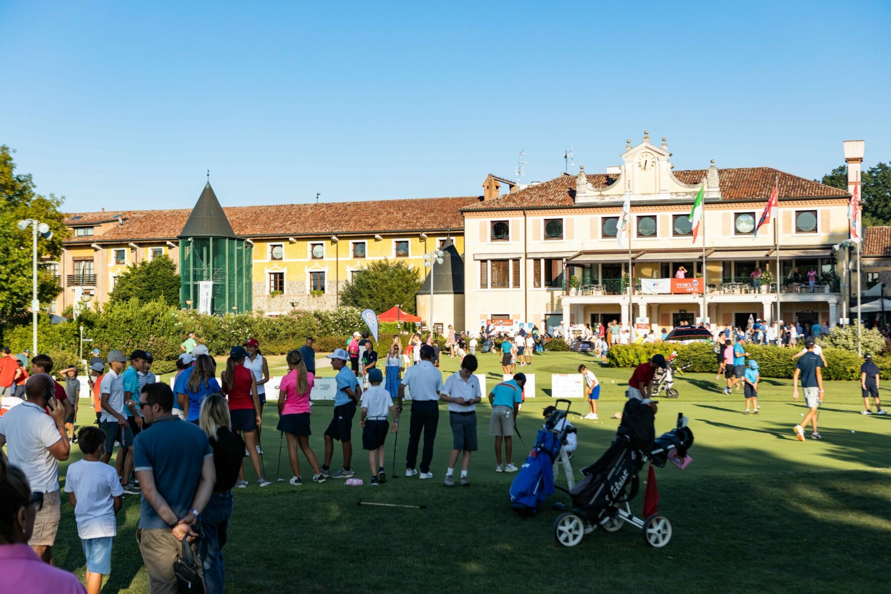 Putting Green during the Practice Round of the U.S. Kids Venice Open, Golf della Montecchia, Padova, Italy. (Credit: Filippo Vianelli)