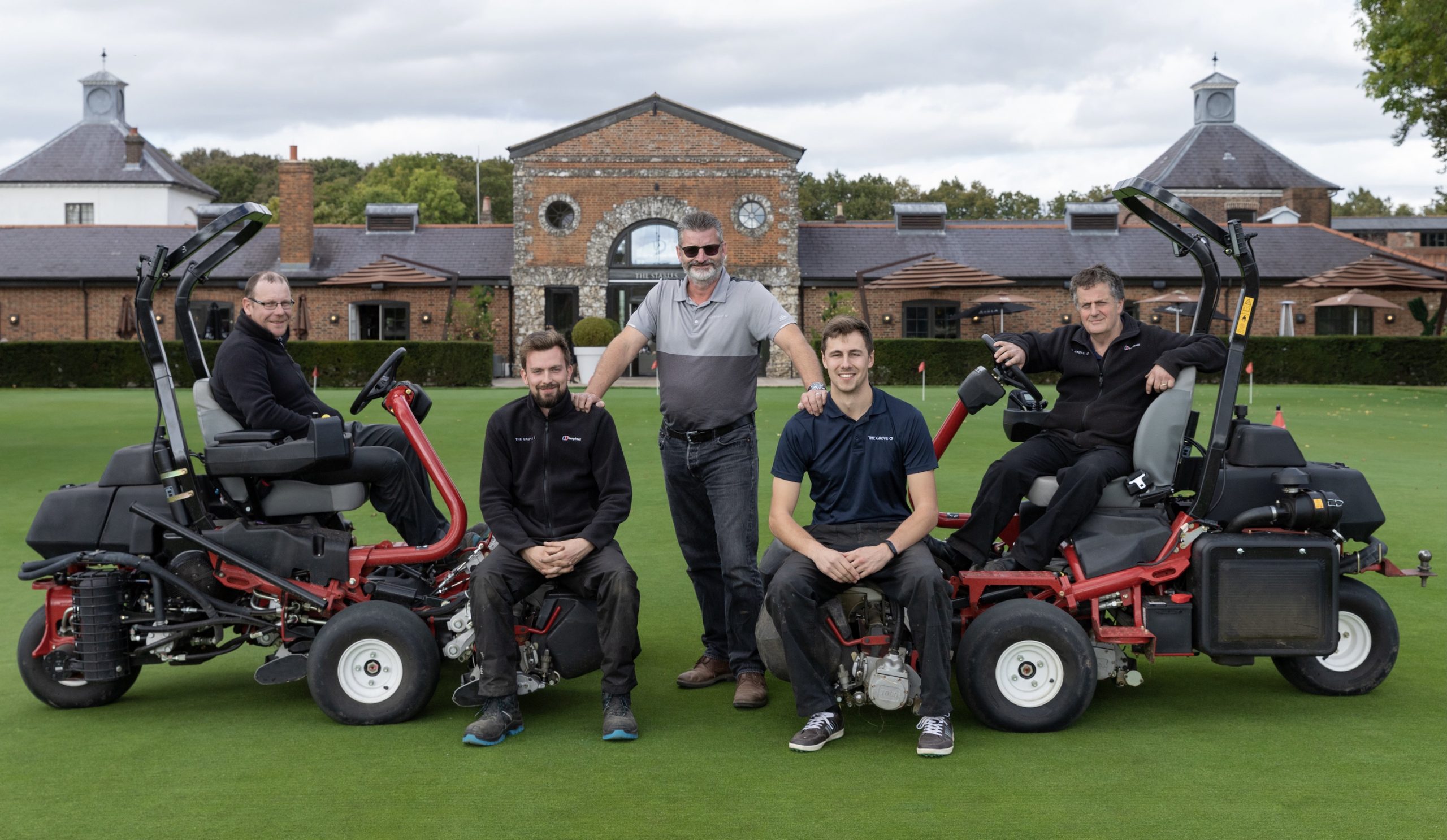 (left to right) Stephen Haire, Callum Herbst, Golf Course and Estate Manager Phillip Chiverton, Sam Reid and Neil Corley