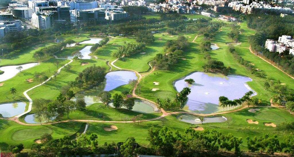 An aerial view of the course at Karnataka Golf Association in Bangalore