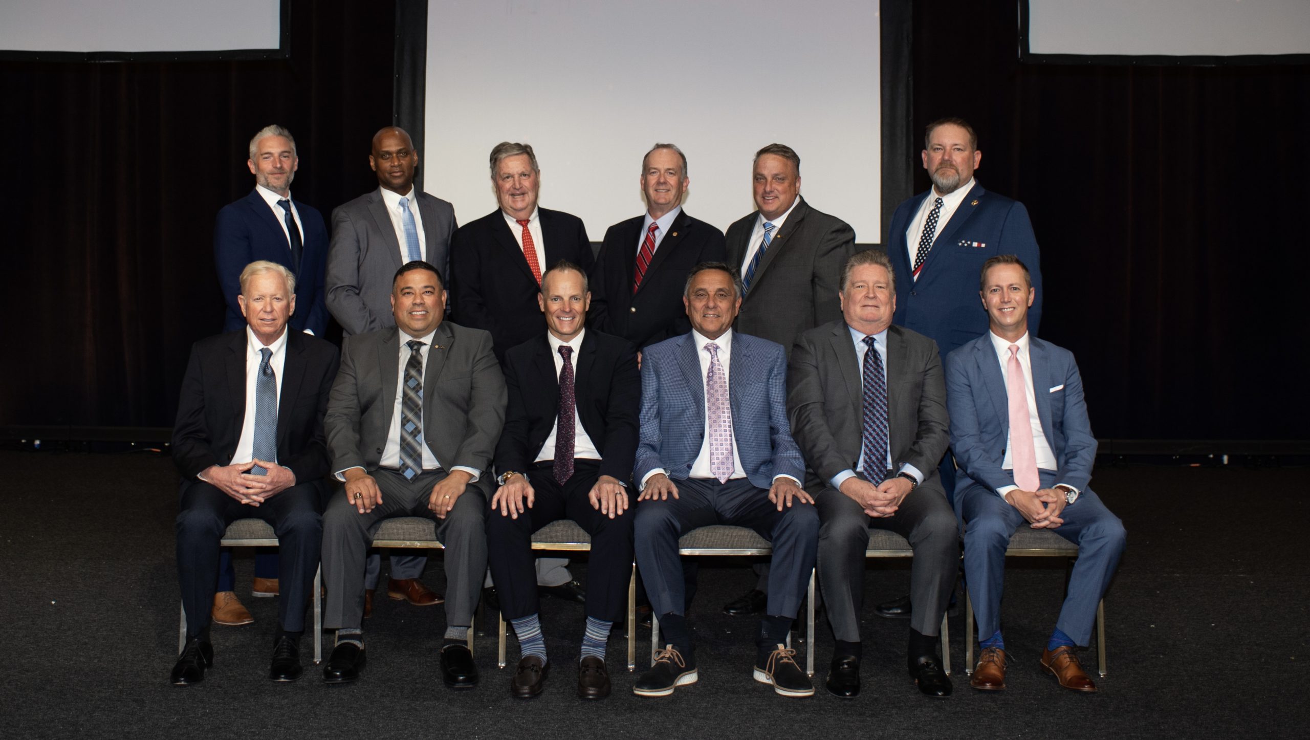 The 2020 PGA of America award winners (L-R); Back Row: Jacob Lippold, Rich Jones, Larry Dornisch, Chris Thomson, J.P. Lunn, Chris Runyan. Front Row: Jim McLean, Josue Reyes, Mark Blackburn, Ronny Glanton, Dana Garmany and Jason Ballard