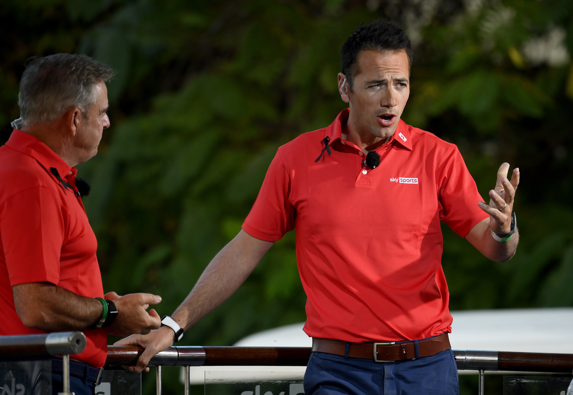 Sky Sports Golf presenters Nick Dougherty and Paul McGinley
