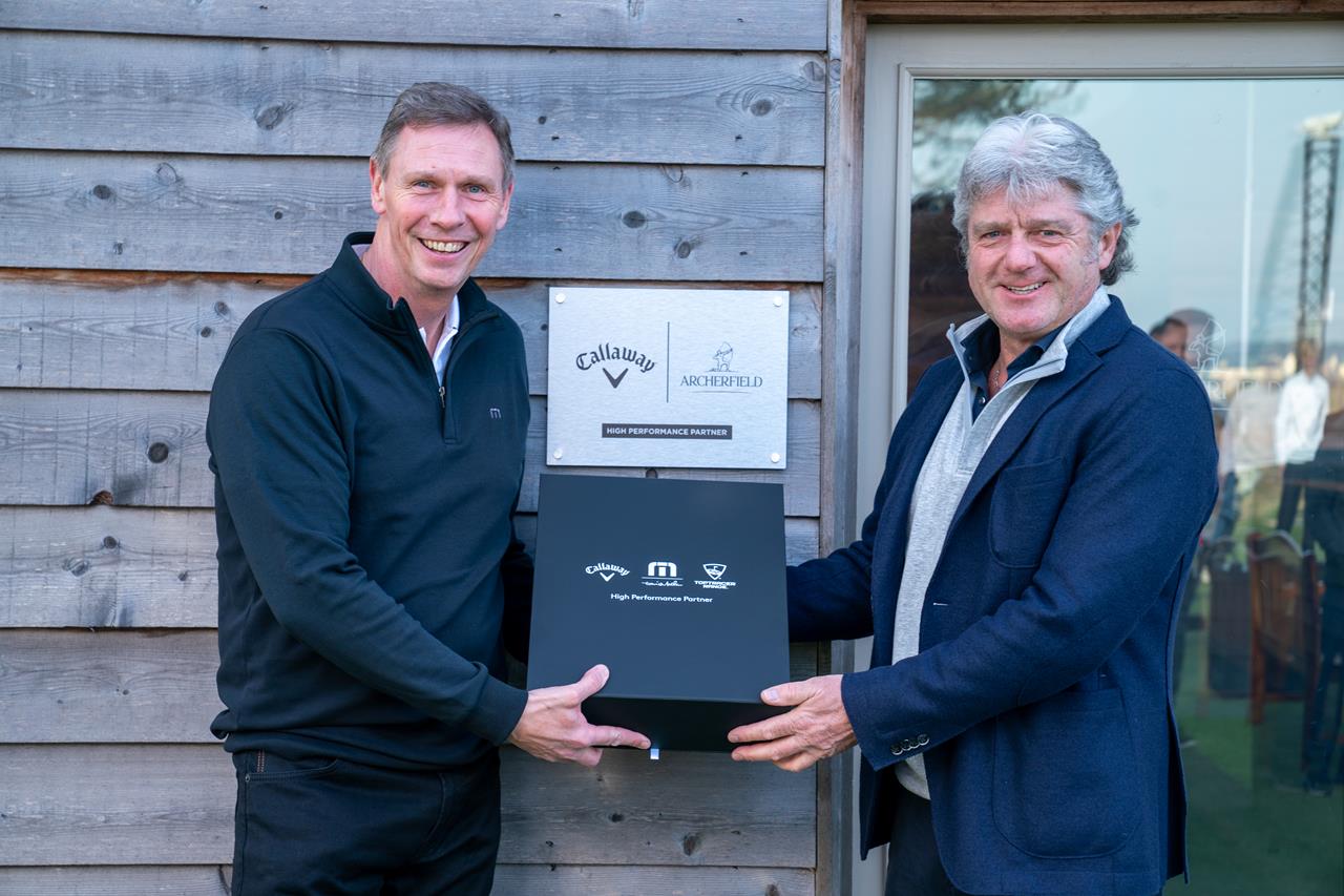 Tom Younger, CEO of Archerfield Links with Callaway EMEA President Neil Howie