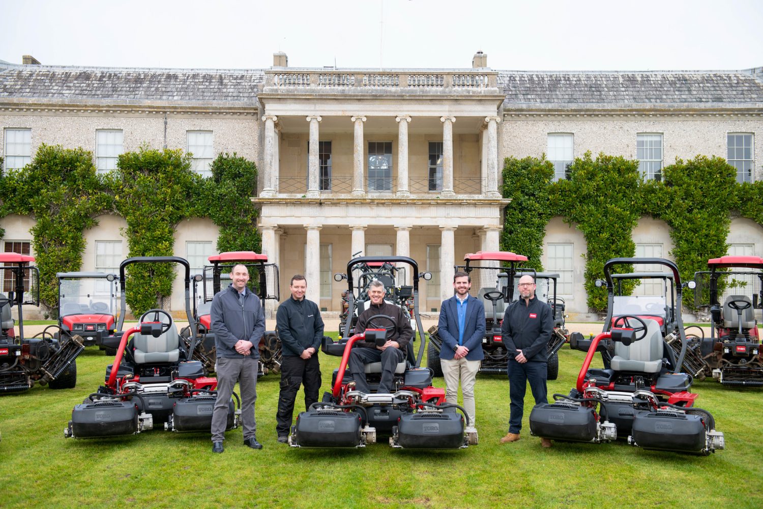 From left, Reesink’s Jon Cole, Goodwood’s Rob Dyer, Simon Berry and Gary Beves, and Reesink’s Paul Bell at Goodwood.