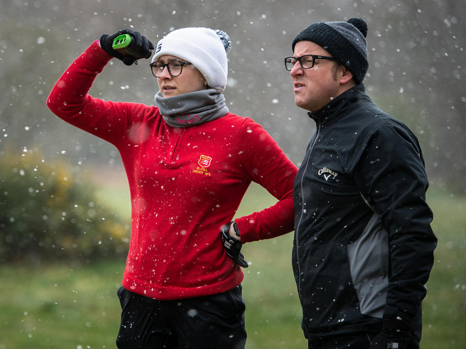 Ciara Rushmer braves the spring weather (credit Andy Hiseman)