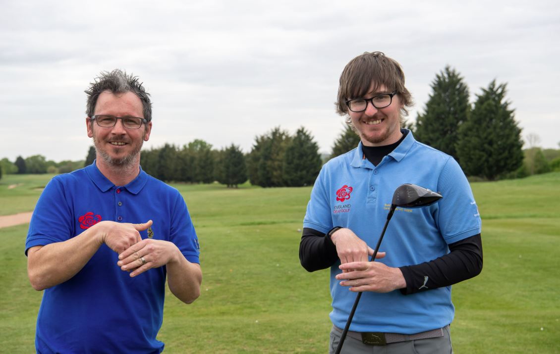 from left: Sean Richards, England Deaf Golf (EDG) and Paul Waring, EDG ambassador and No.1 EDG player