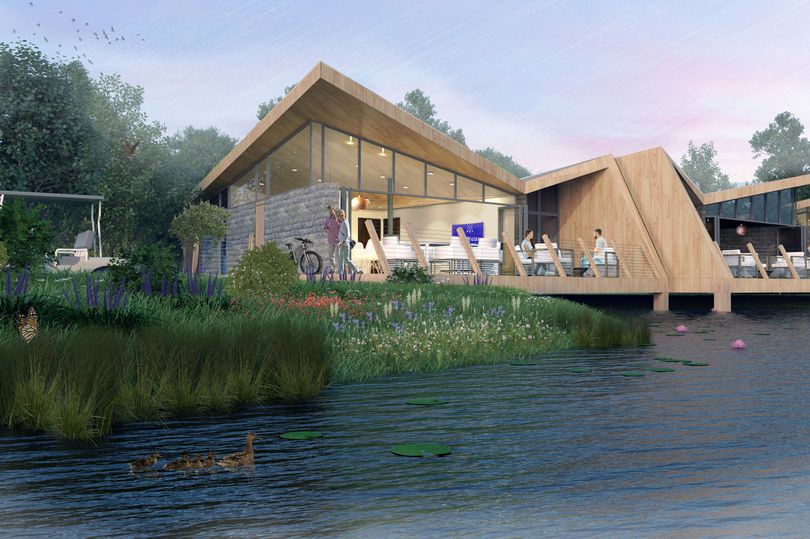 An artist's impression of the new eco lodge development proposed to be built at Leeds Golf Centre