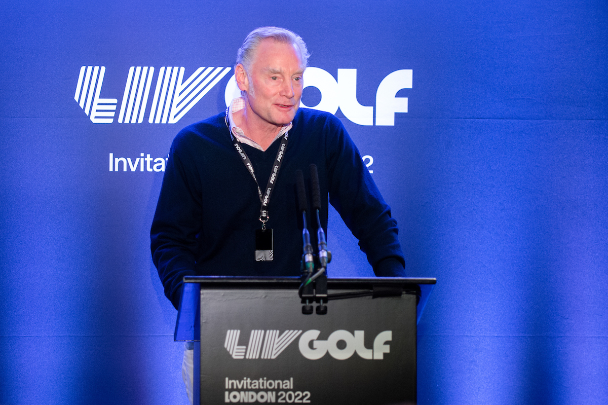 LIV Golf Investments CCO, Sean Bratches during the Media Day for the LIV Golf Invitational Series held at Centurion Club