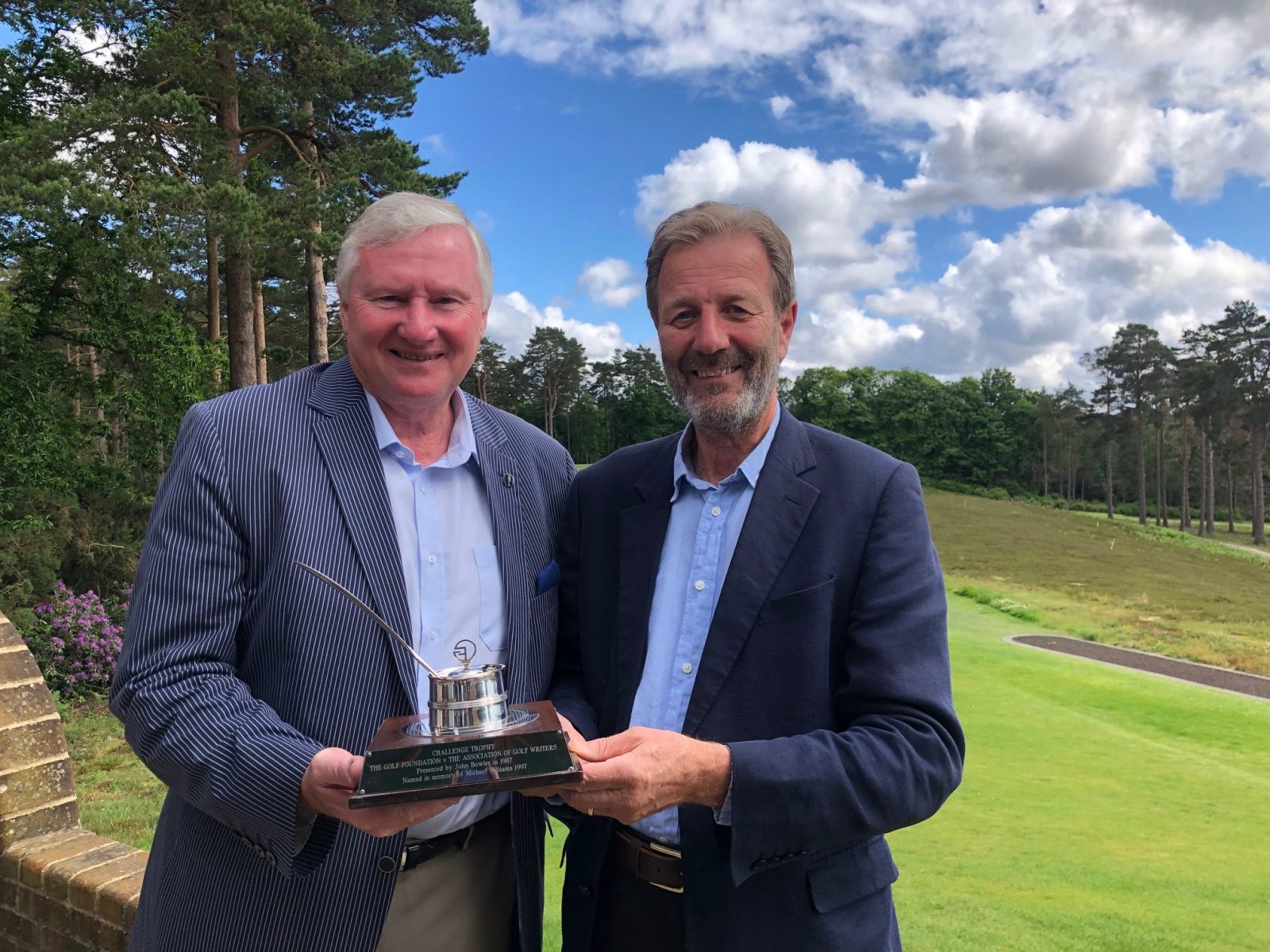 Golf Foundation Chairman Stephen Lewis (left) and AGW Captain Peter Dixon at The Berkshire