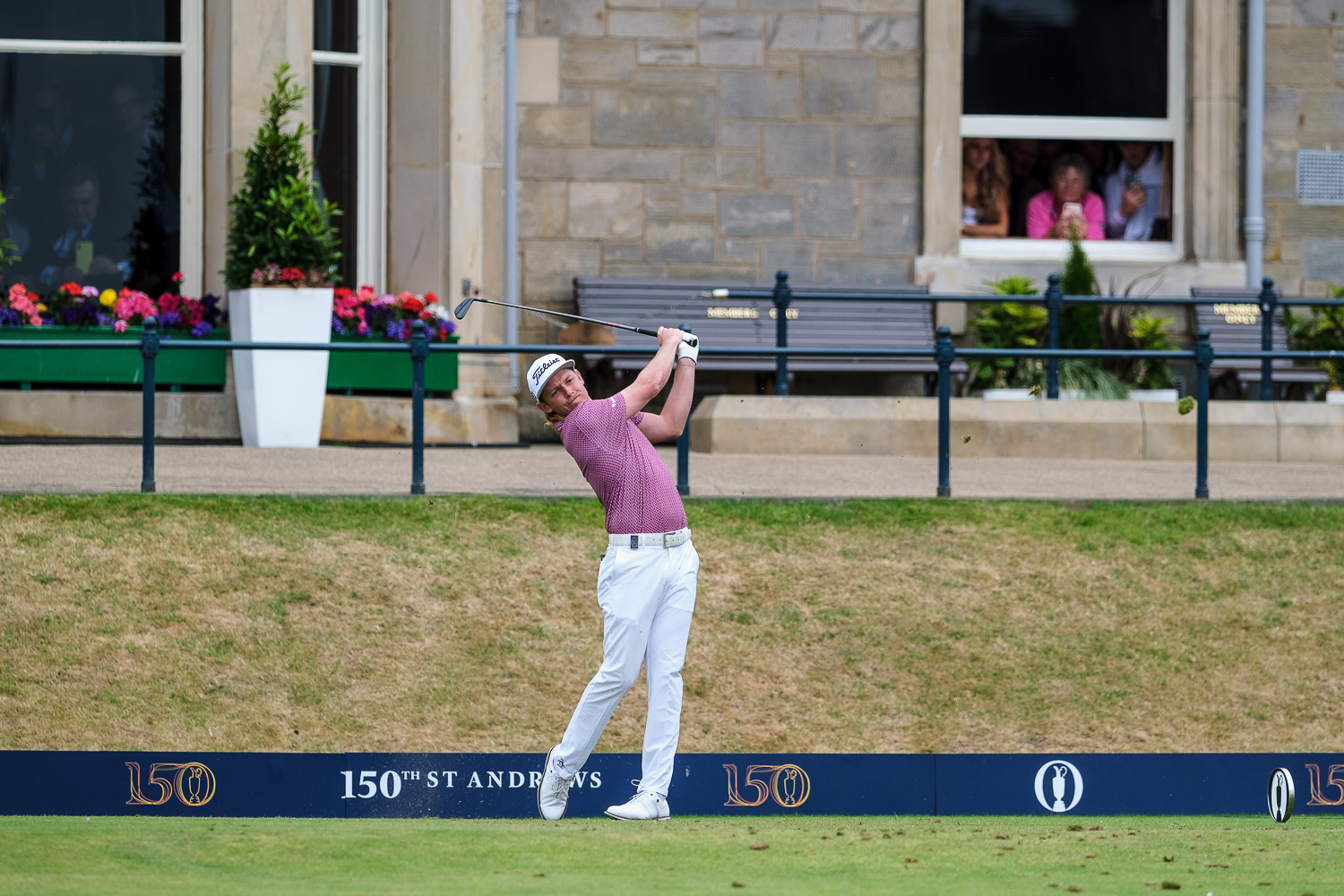 Australian Cameron Smith tees off on the final day enroute to becoming Champion Golfer of the Year at The 150th Open (photo credit Recounter)