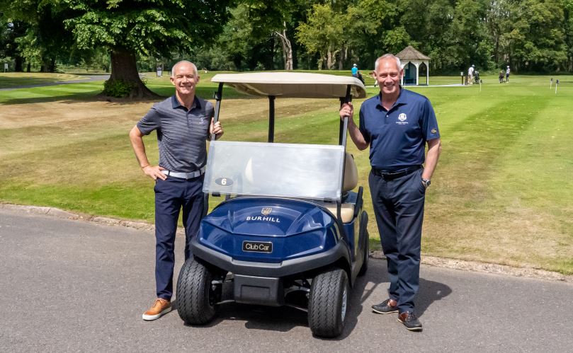 Colin Mayes, CEO of BGL Ltd, (left) with Kevin Hart, Club Car’s Sales Director for EMEA.
