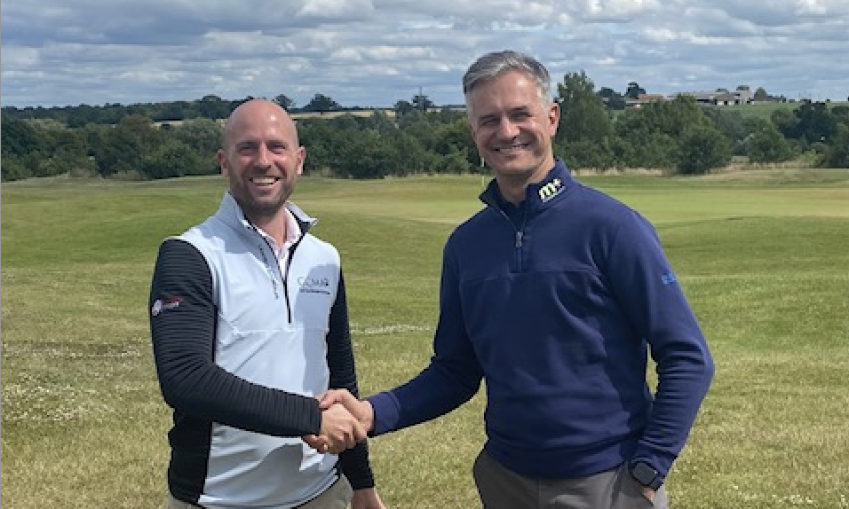 GCMA's Tom Brooke with PlayMoreGolf's Brad Chard