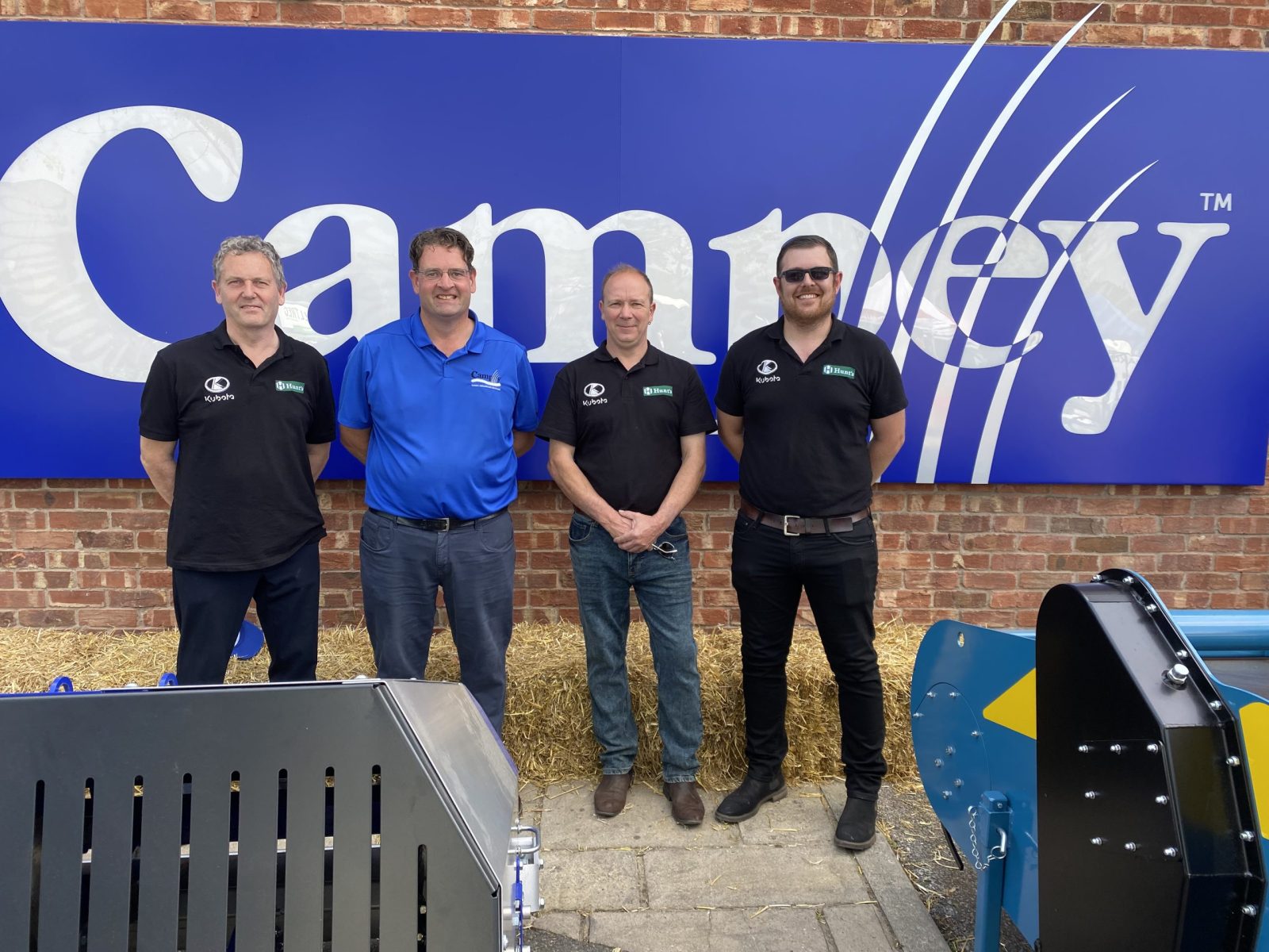 from left: Jeff Deane Sales manager, Jason Moody Campey Turf Care Systems, Peter Hunt MD and Richard Lucas Sales Manager