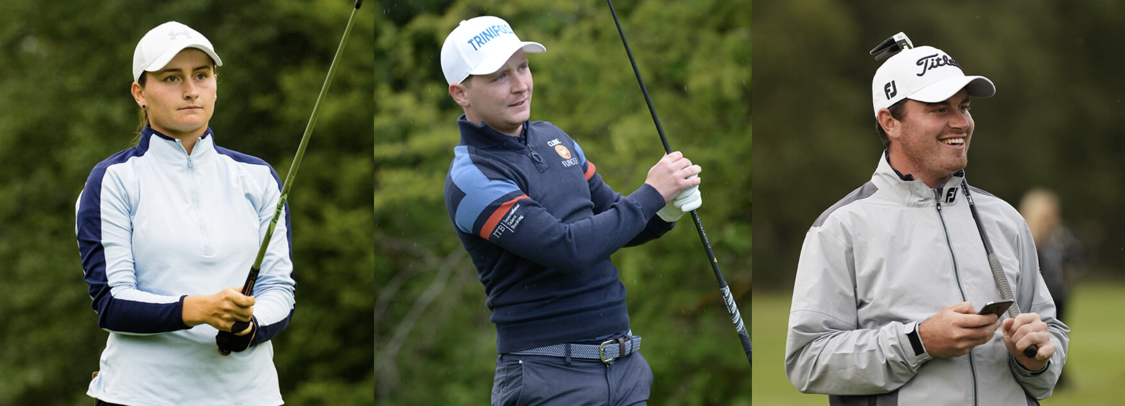 Lily May Humphries, Calum Fyfe and Tom Sloman are among Trinifold Sports Management's stable of rising tour stars