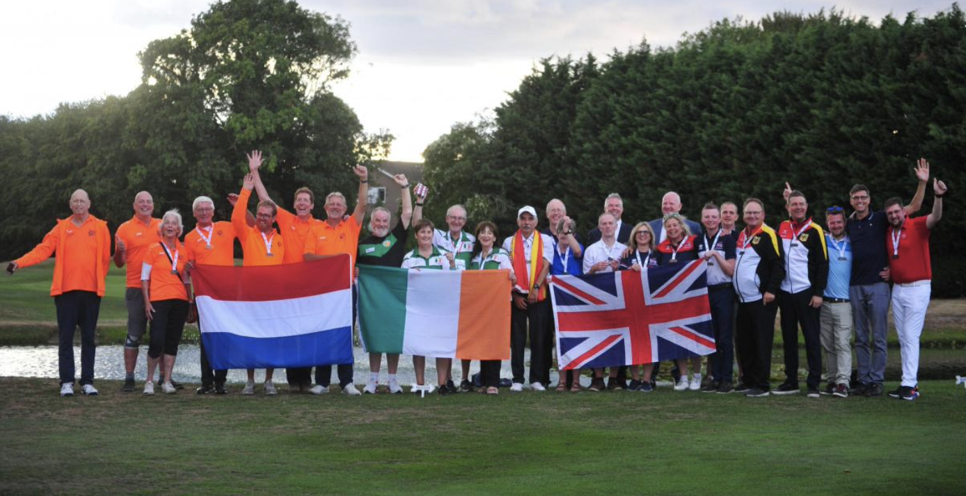 Competitors in the golf event at the European Transplant and Dialysis Games held at Oxford Golf Club