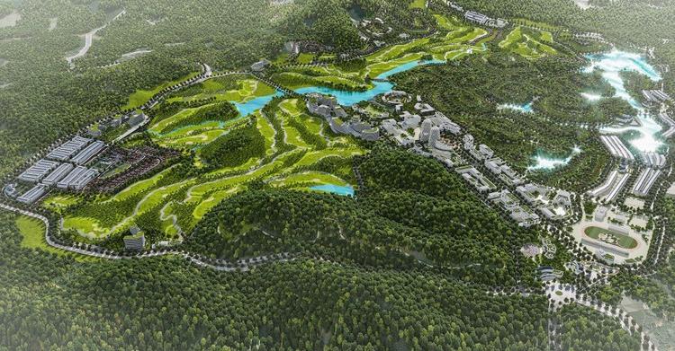 An artists impression of Văn Lang Empire Golf Club which will boast two 18-hole courses designed by Greg Norman