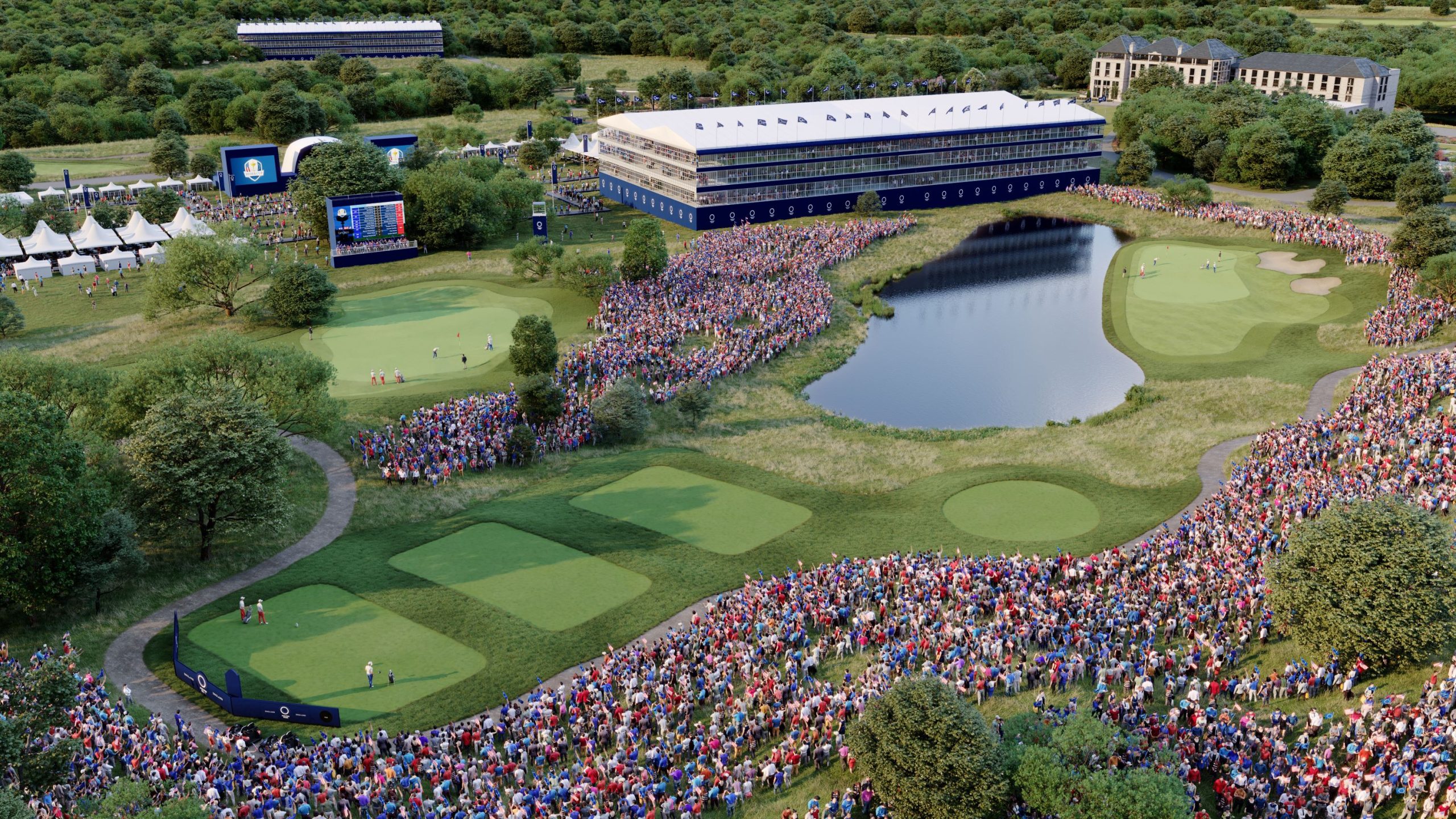 A CGI mock up of how the proposed new course at Hulton Park might look aa a Ryder Cup host venue